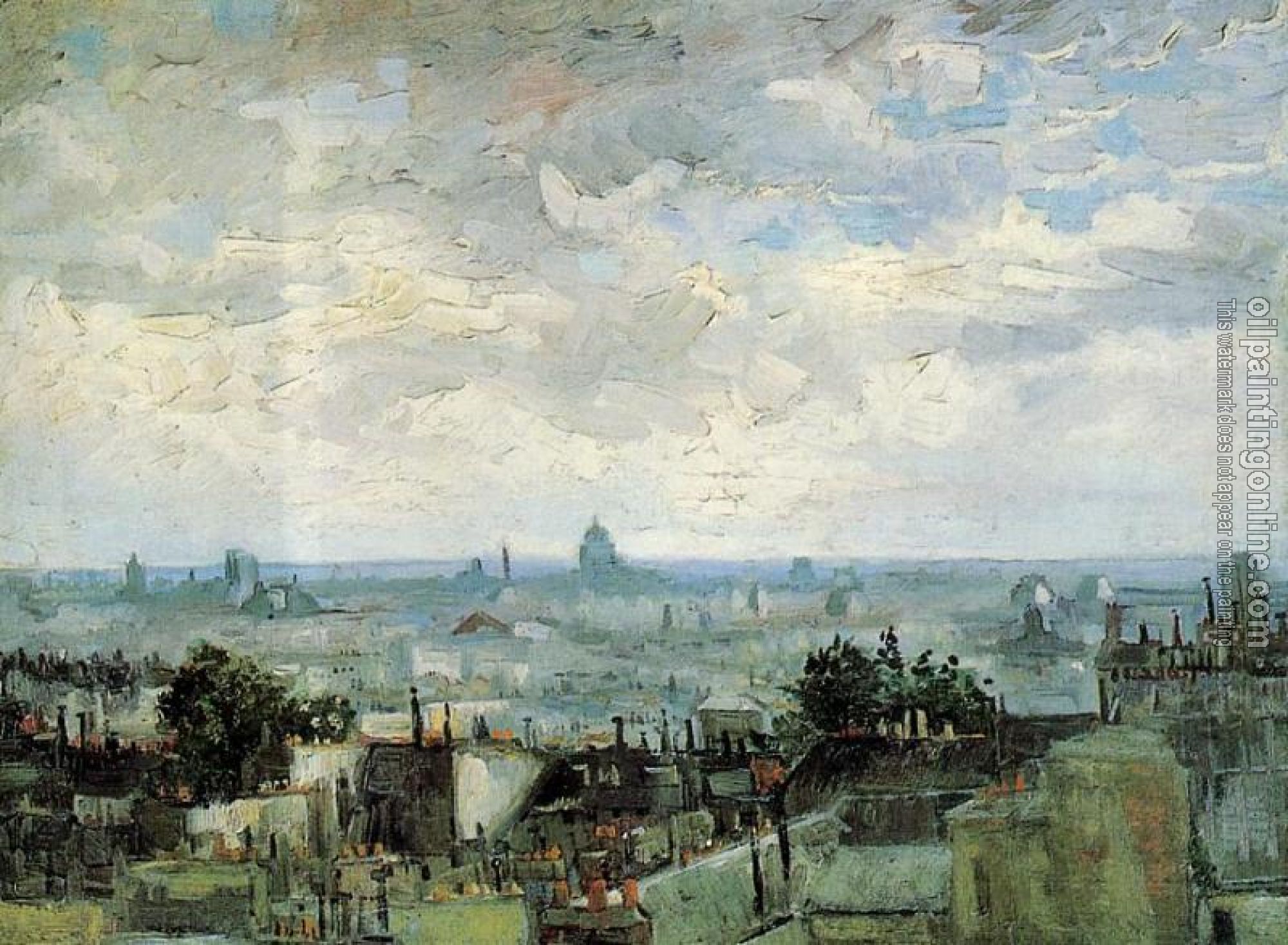 Gogh, Vincent van - View of the Roofs of Paris